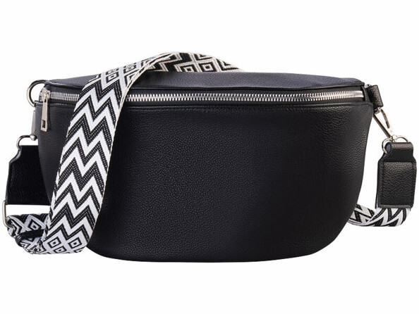 Sac banane bandoulière aspect cuir vue de face