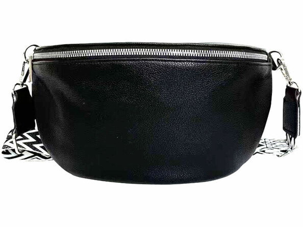 Sac banane bandoulière aspect cuir vue de face