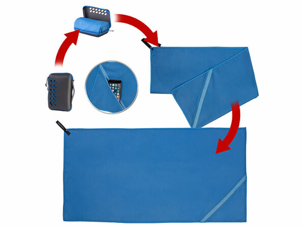 Serviette en microfibres 100 x 50 cm avec sac