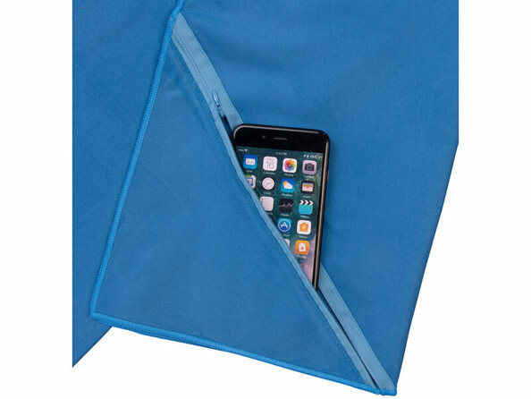 Serviette en microfibres 100 x 50 cm avec poche zipée