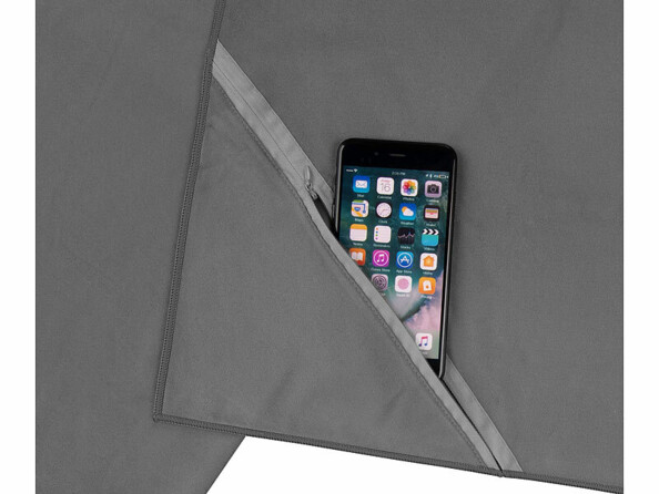 Serviette en microfibres 140 x 70 cm avec poche zipée