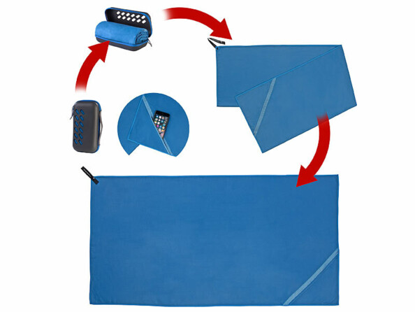 Serviette en microfibres 140 x 70 cm avec sac