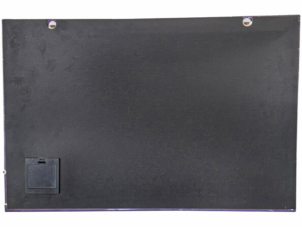 Tableau lumineux effet flamme "Étoile filante et chalet"