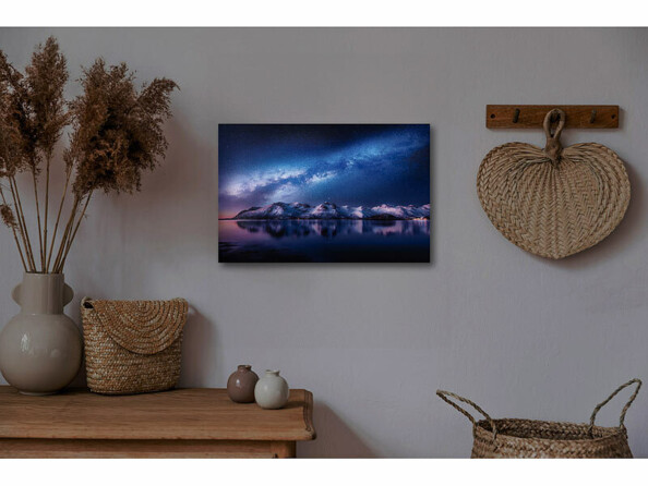 Tableau lumineux effet flamme "Étoile filante"