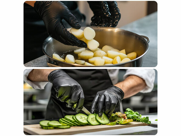 gants non poudrés nitrile jetables