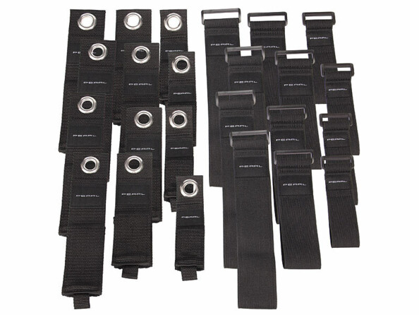 Pack de 12 attache-câbles à scratch avec oeillet de suspension et 12 bandes souples
