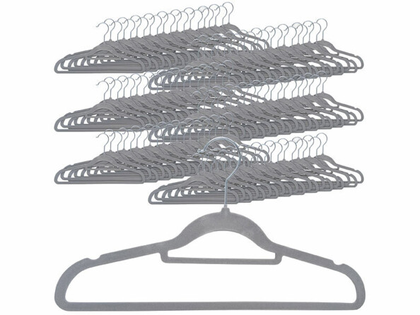 60 cintres effet velours coloris gris foncé de la marque PEARL