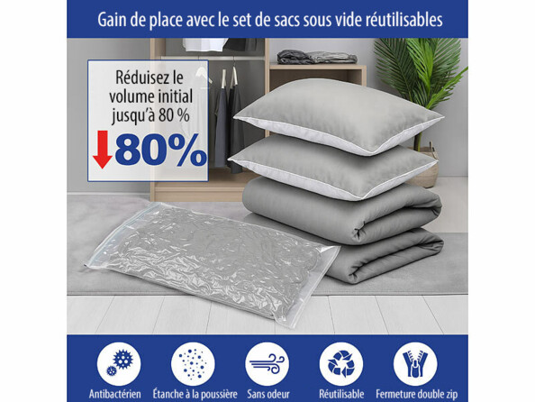 15 sacs sous vide pour coussins