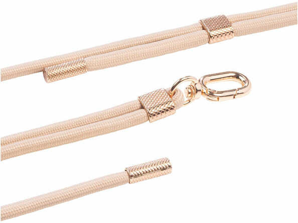 2 cordons tour de cou pour smartphone - coloris doré / métal doré