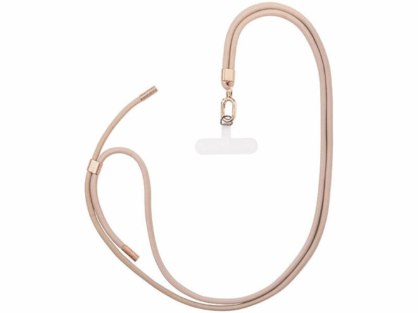 2 cordons tour de cou pour smartphone - coloris doré / métal doré