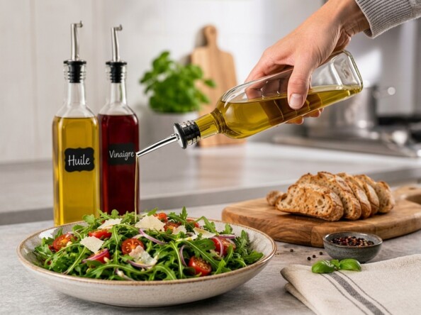 2 distributeurs pour huile et vinaigre 500 ml en verre