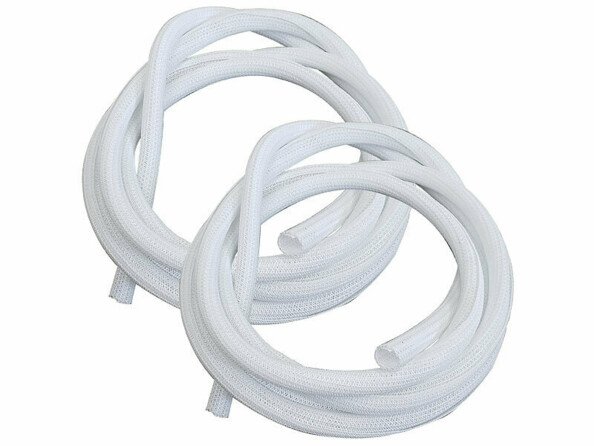 2 gaines à fermeture auto pour câble coloris blanc 3 m