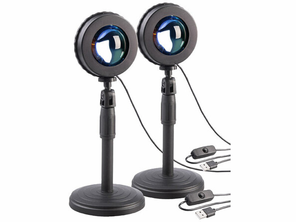 Pack de 2 lampes coucher de soleil LED de la marque PEARL