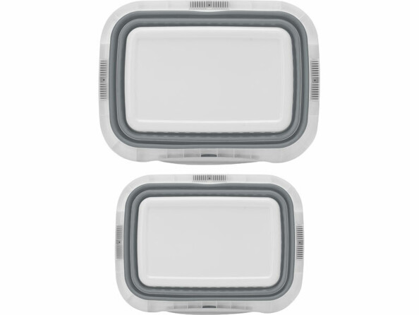 2 bacs à linge pliables 28 et 40 L