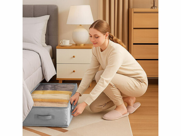 sac de rangement sous lit avec poignées 90 L