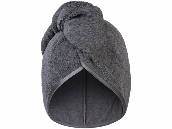 serviette turban en microfibres pour cheveux vue de face