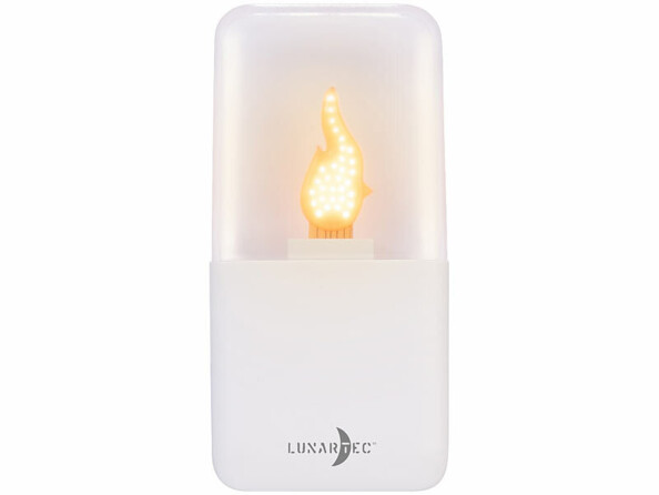 veilleuse prise secteur LED effet flamme et capteur d'obscurité