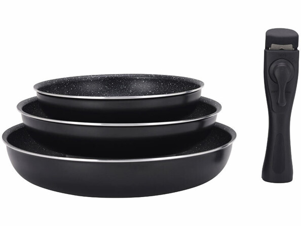 3 poêles Ø 20 / 24 / 28 cm avec poignée amovible