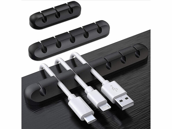 3 supports autocollants pour câbles