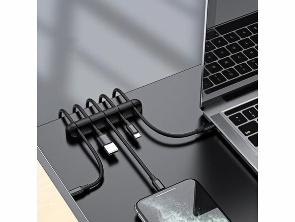 support autocollant pour 5 câbles