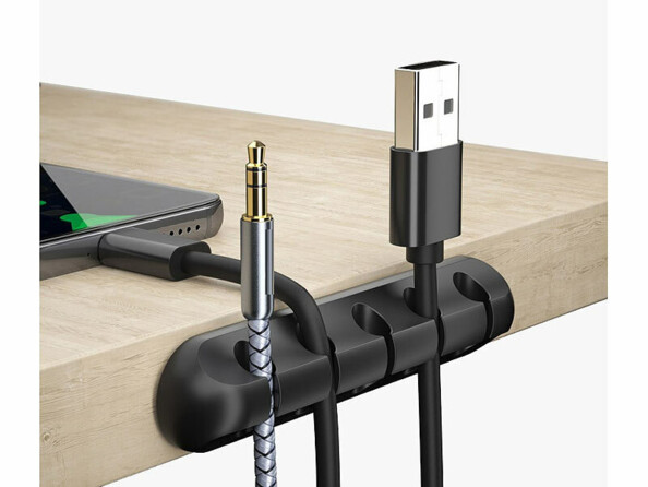 support autocollant pour 5 câbles