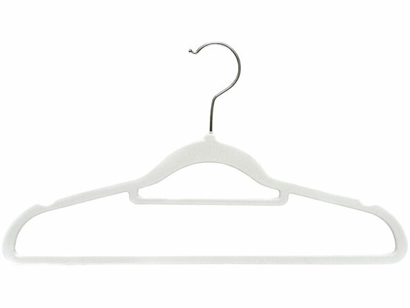 cintre velour blanc avec clips