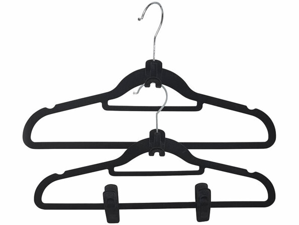 30 cintres antidérapants avec barre à cravate