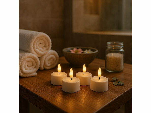 4 bougies chauffe-plat LED rechargeables et télécommandées