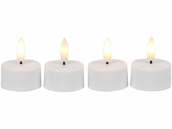 4 bougies chauffe-plat LED rechargeables et télécommandées