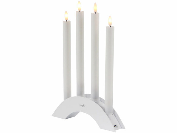 4 cierges LED effet flamme rechargeables télécommandés