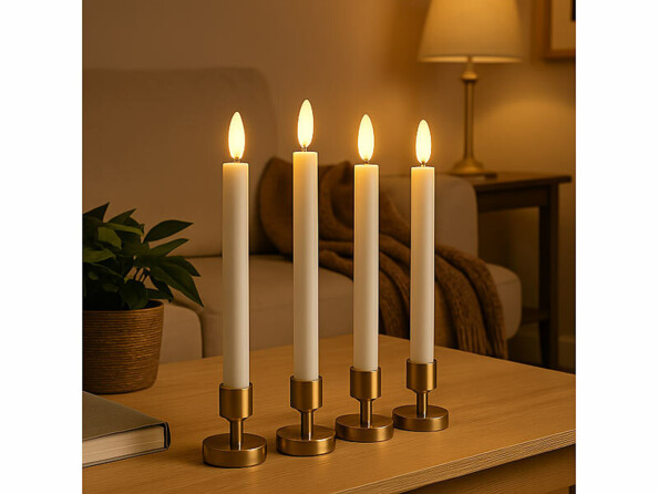 cierge LED effet flamme rechargeable télécommandé