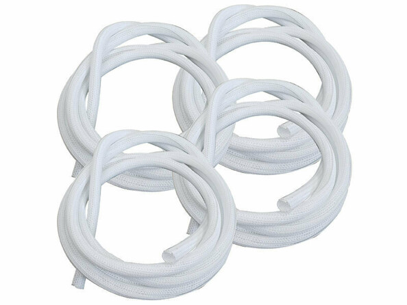 4 gaines à fermeture auto pour câble coloris blanc 3 m