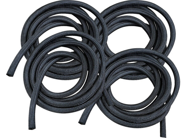 4 gaines tressées auto fermante pour cables electriques 5m