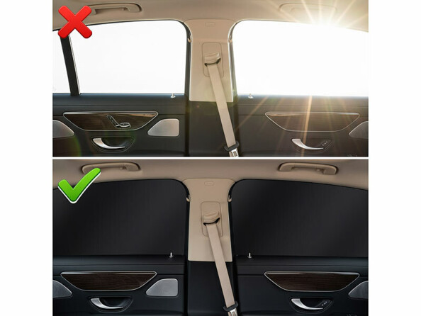 mise en situation des pare-soleil magnétiques occultants pour vitres de voiture