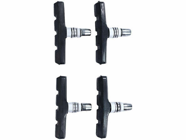 4 patins de frein V-brake vus de face