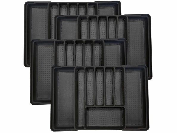 4 organiseurs à couverts extensible pour tiroirs 