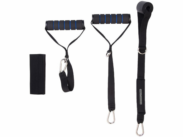 poignées et bloque porte pour élastique de musculation