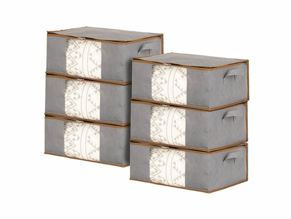 Pack de 6 sacs de rangement pliables avec fenêtres transparentes de la marque Infactory