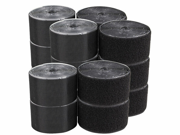 Pack de 8 bandes à scratch autocollantes 50 mm x 4 m de la marque PEARL