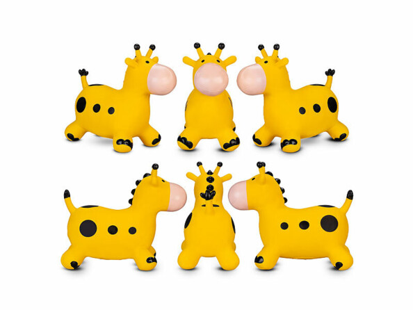 Animal sauteur girafe avec pompe à air