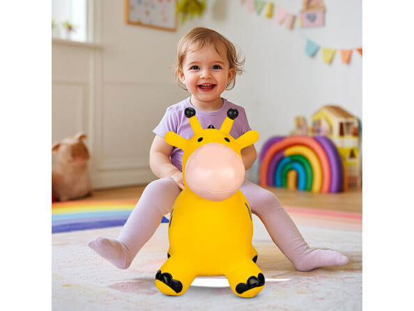 girafe gonflable sauteuse enfant