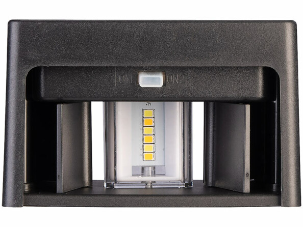 Spot mural solaire à double faisceau réglable up & down CCT 25lm