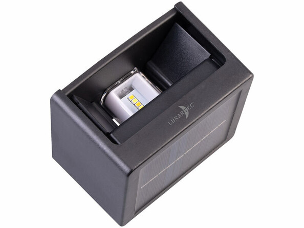 Spot mural solaire à double faisceau réglable up & down CCT 25lm