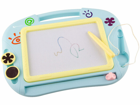 Ardoise magique avec stylo et tampons