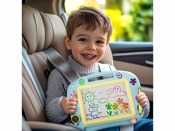 Ardoise magique avec stylo et tampons