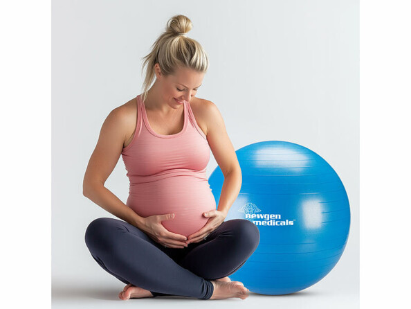 Ballon de grossesse 65 cm bleu