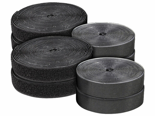 Pack de 4 bandes à scratch autocollantes 25 mm x 8 m de la marque PEARL