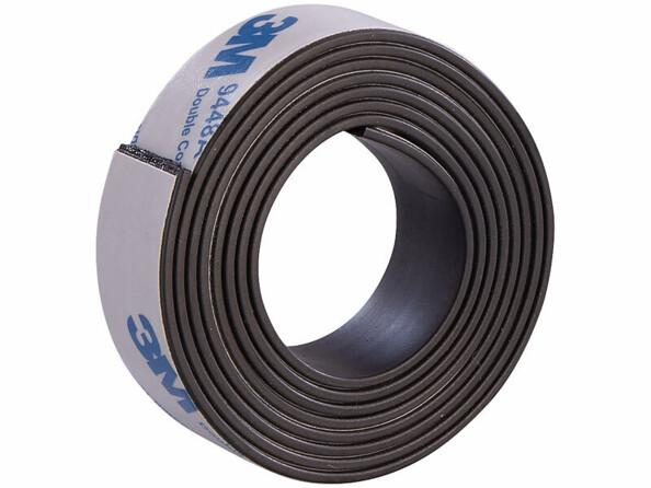Bande magnétique autocollante A+B 1 m x 15 mm