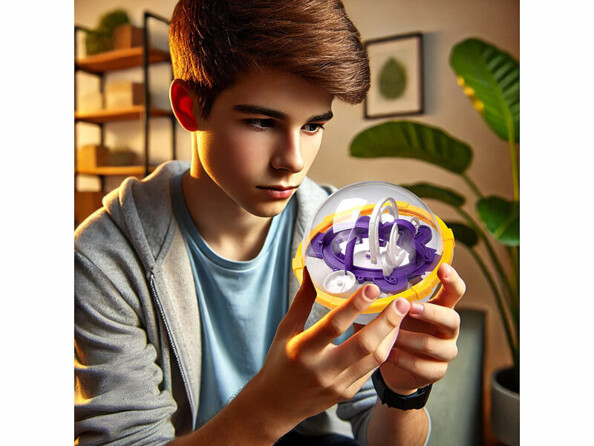 Sphère labyrinthe 3D à assembler - Ø 13 cm