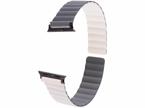 Bracelet pour Apple Watch 38/40/41 mm - coloris beige / gris